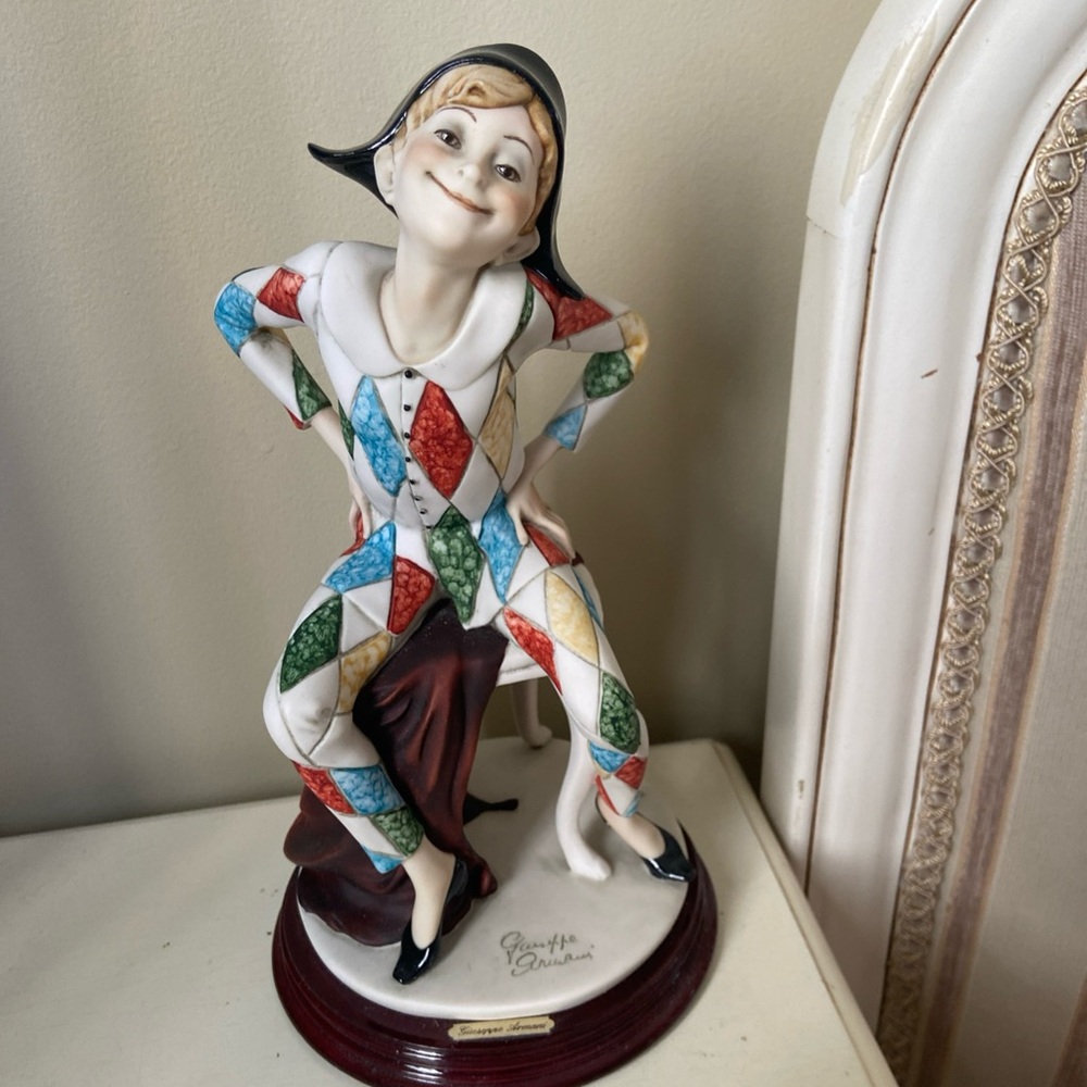 Collectible Antique  Joker Giuseppe Armani Porcelain Sculpture